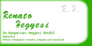 renato hegyesi business card