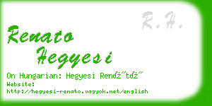 renato hegyesi business card